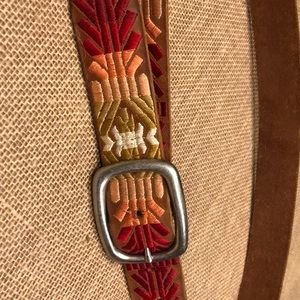 Lucky Embroidered leather belt